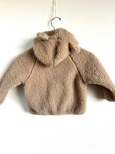Jamie Kay Tatum Sherpa Hoodie with Ears Button Up Sweater • 6-12 months