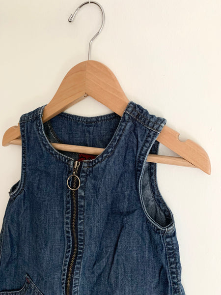 Villervalla Denim Jumper Dress • 1-2 years