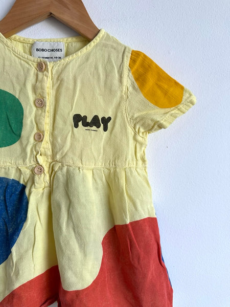 Bobo Choses Geometric Yellow Dress • 12-18 months