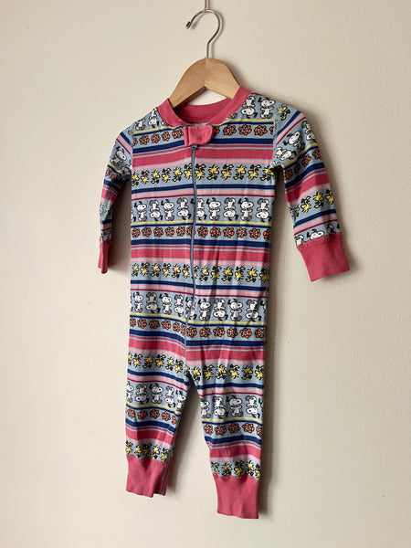 Hanna Andersson x Peanuts Snoopy Fairisle Romper • 6-12 months