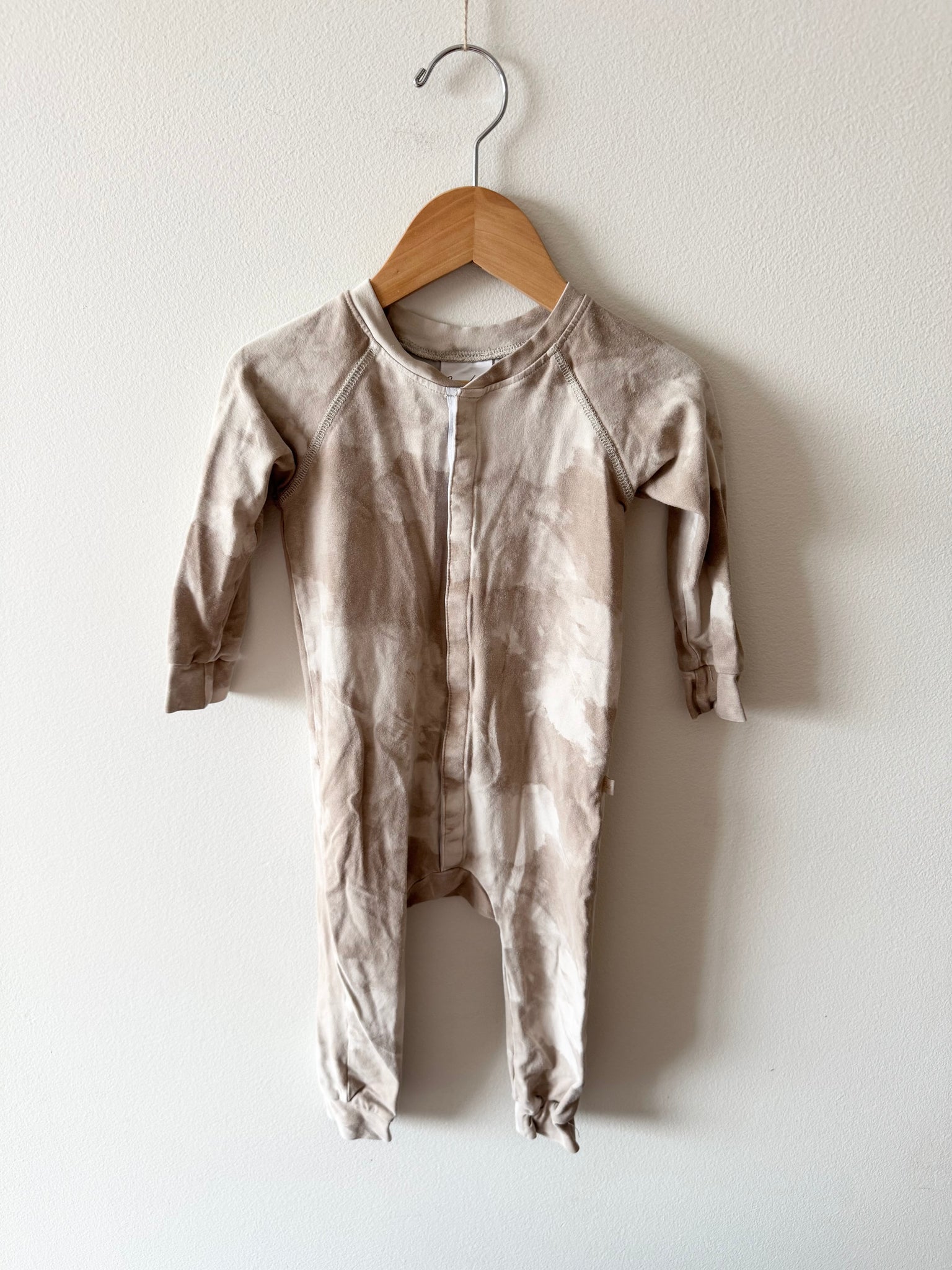 Jax and Lennon Brown Tie Dye Romper • 12-18 months