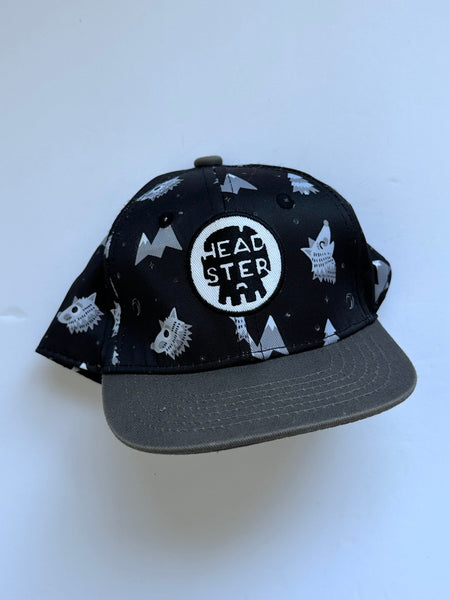 Headster Black Wolf Hat • 6 months - 2 years (48cm)