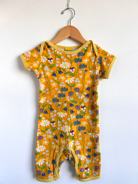 Duns Yellow Floral Shorty Romper • 1-2 years (86cm)