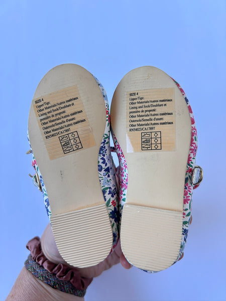 NEW Janie and Jack Tiny Floral Flats • 4c