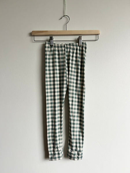 Little and Lively Green Gingham Leggings • 5 years