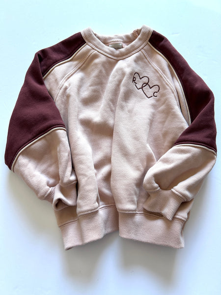 Rylee and Cru 2pc Pink and Marroon 2pc Sweatsuit Set • 2-3 years