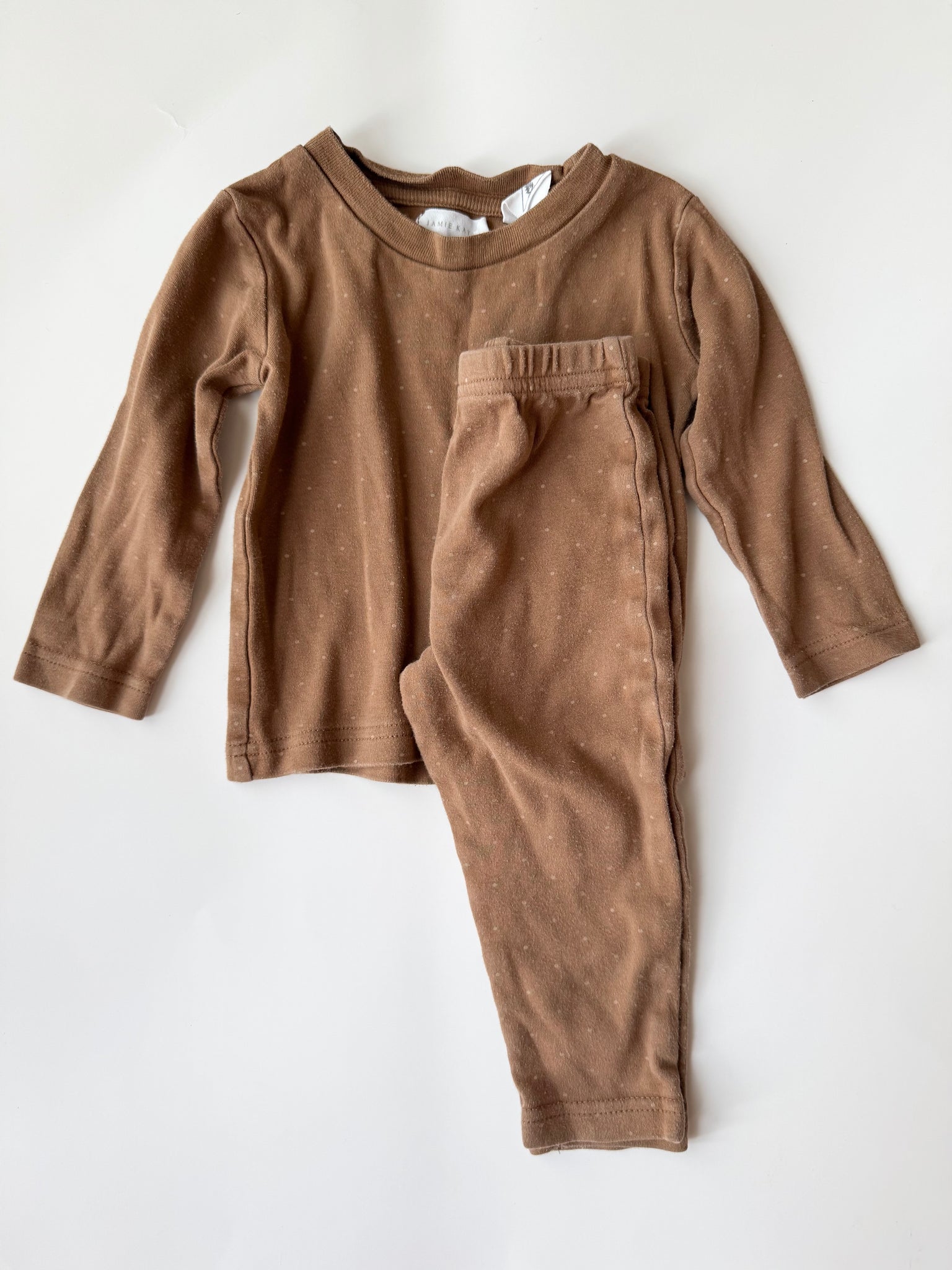 Jamie Kay Brown 2pc Polka Dot Jammies • 1 year