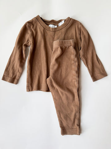 Jamie Kay Brown 2pc Polka Dot Jammies • 1 year