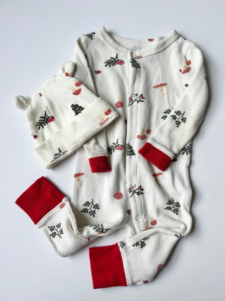 Rise Little Earthling 2pc Waffle Mushroom Set • 9-12 months