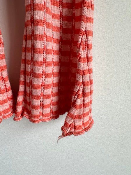 Knit Planet Pink Striped Flare Pants • 2-4 years
