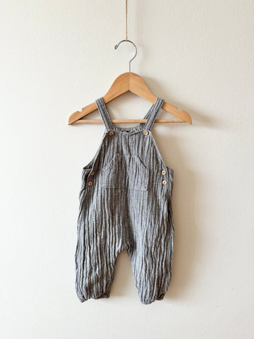 Zara Muslin Double Layer Overalls • 6-9 months