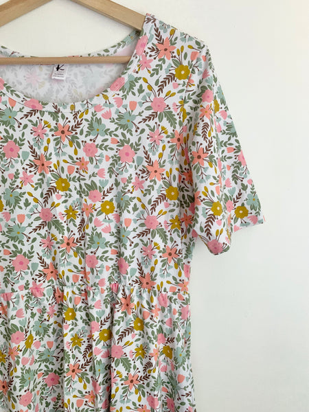 NEW Little and Lively Picnic Floral Dress • Adult XL