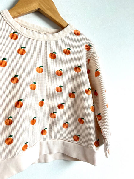 Tiny Cottons Oranges Waffle Long Sleeve Top • 4 years