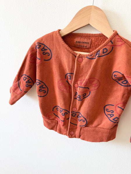 Bobo Choses Red Button Cardigan • 3-6 months