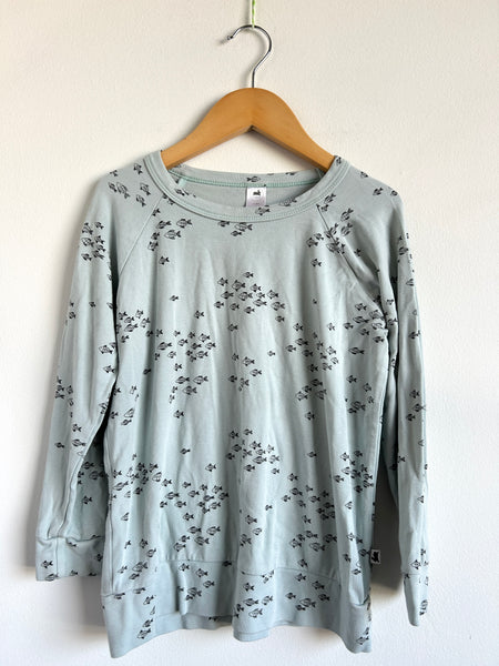 Little and Lively Long Sleeve Light Blue Fish Shirt • 7-8 years