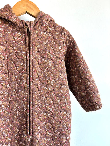 Wheat Kids Brown Floral Winter Suit • 18 months