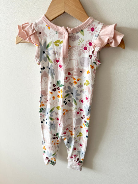 LouLou Lollipop Floral Romper • 0-3 months