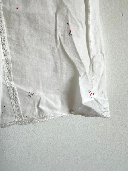 Bonpoint White Sleeveless Floral Tunic with Embroidery • 12 months