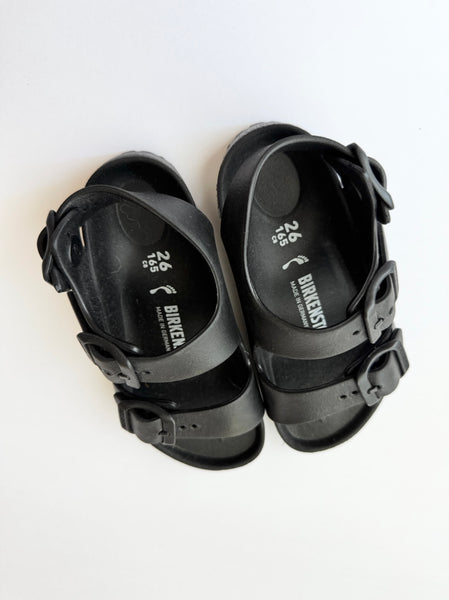 Birkenstock Black Plastic Sandals • 8-8.5c