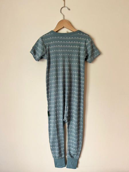 Parade Organics Short Sleeve Blue Romper • 3 years