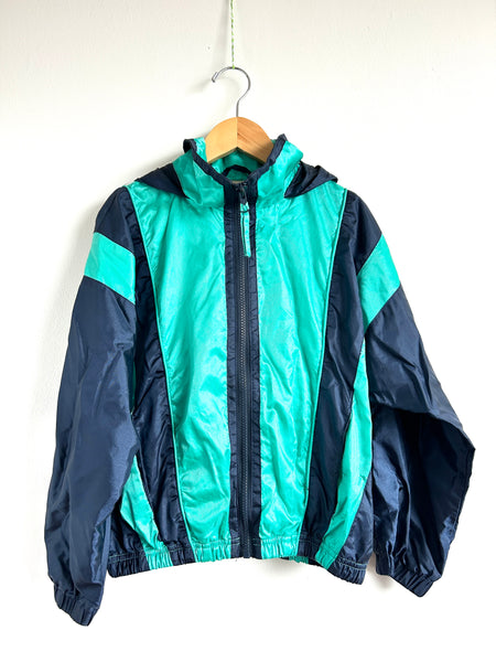 Vintage R&R Windbreaker Jacket with Hood • 7-9 years