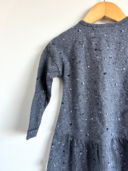 NEW Miles Grey Paint Splatter Peplum Dress • 24 months
