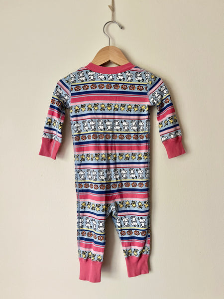 Hanna Andersson x Peanuts Snoopy Fairisle Romper • 6-12 months
