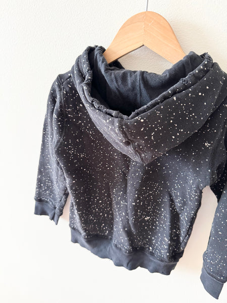 Nununu Black Zip Up Hoodie • 2-4 years