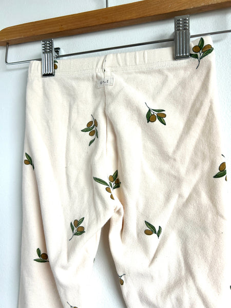Organic Zoo Olive Branch Leggings • 3-4 years