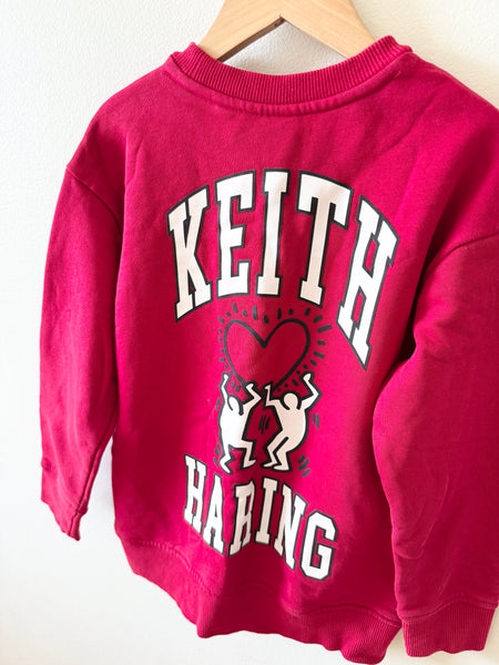 Keith Haring Red Sweatshirt • 6-7 years
