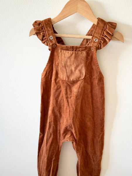 Nest and Nurture Corduroy Brown Overalls • 1-2 years