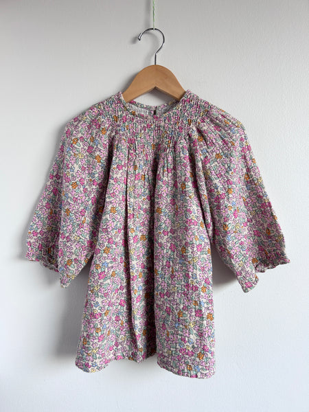 Zara Lightweight Cotton Floral Dress • 3-4 years