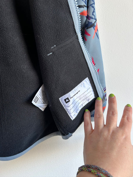 Burton Zip Up Blue Squiggle Hooded Sweater • 2-3 years