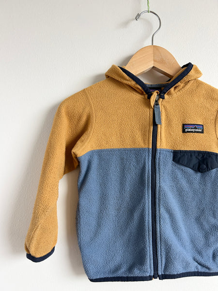 Patagonia Yellow and Blue Zip Lightweight Hoodie Sweatshirt • 2 years