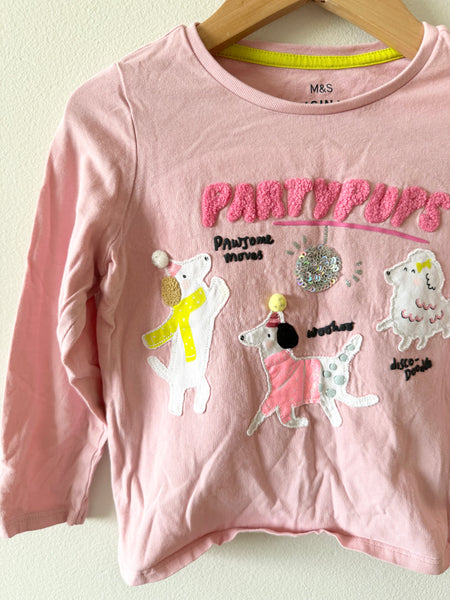 M&S Party Pups Long Sleeve • 2-3 years