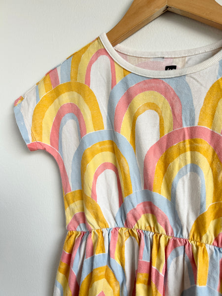 Tea Collection Rainbow Short Sleeve Cotton Dress • 4 years