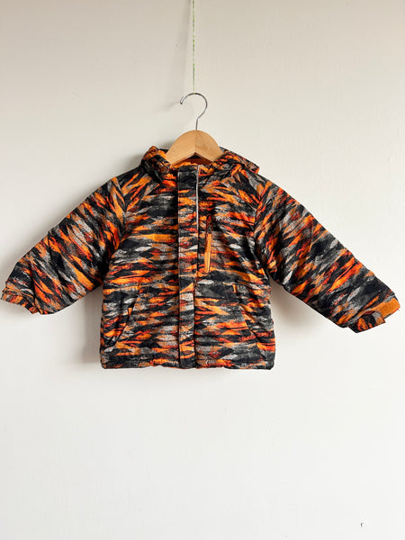 Columbia Orange, Grey, and Black Puffy Snow Jacket • 2 years