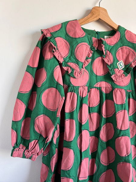 NEW Jellymallow Green and Pink Polkadot Dress • 8-10 years