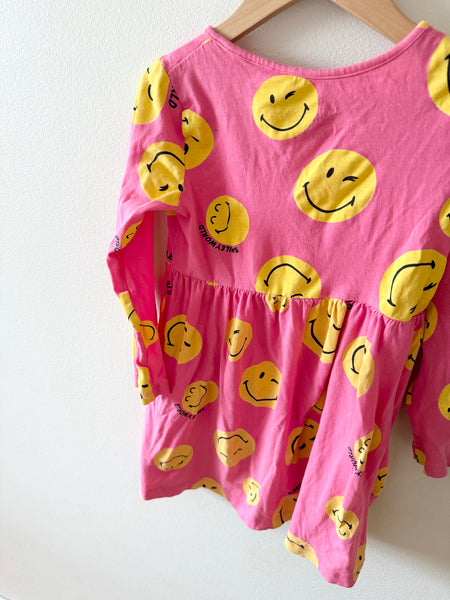 H&M Smiley Face Long Sleeve Dress • 4-6 years