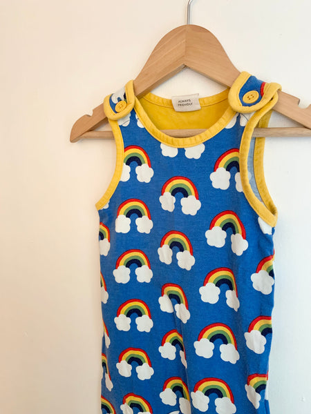 Maxomorra Rainbow Overalls • 3-6 months