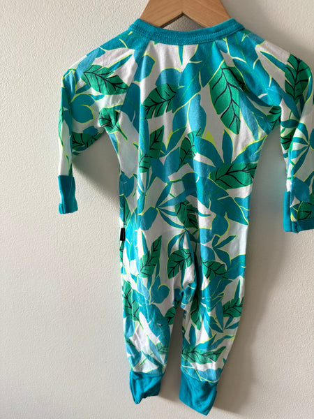 Bonds Green Fern Wondersuit • 3-6 months