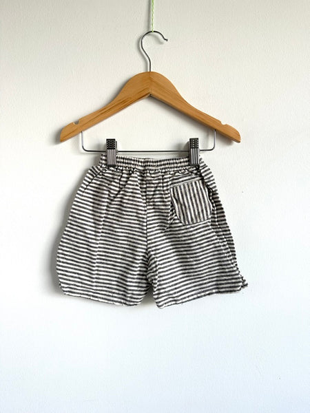 Lucy and Leo Linen Elastic Waist Striped Shorts • 2-4 years
