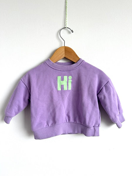 Purple Hi Sweatshirt • 6-12 months