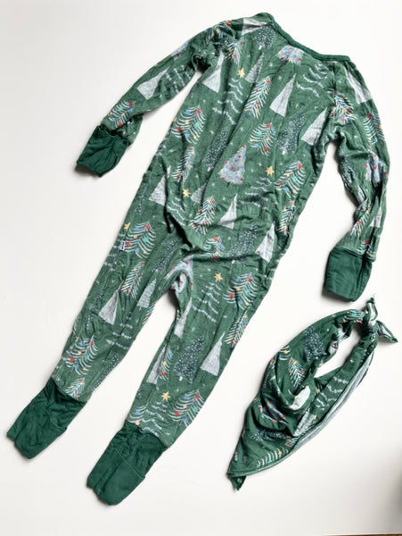 Little Sleepies Green Bamboo Jammies • 6-12 months