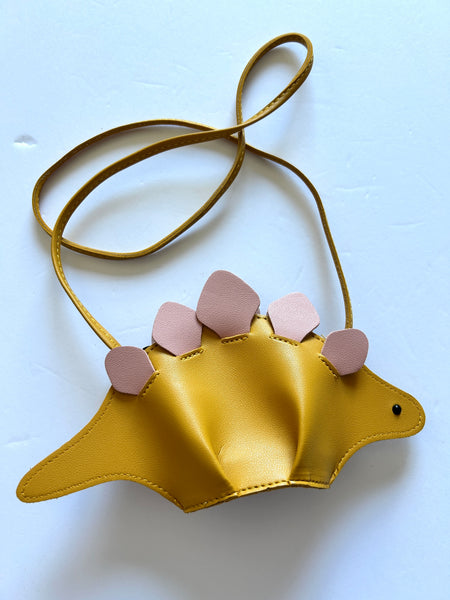 Yellow Pleather Dinosaur Purse