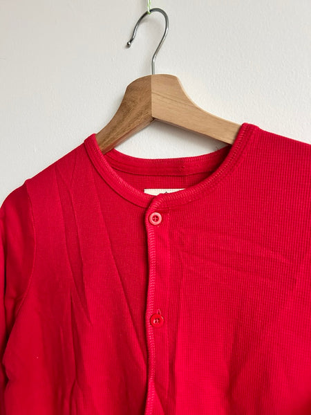 Arborist Red Adult Waffle Romper • Kid 10-12 ish or X-Small Adult (Up to 5"2)