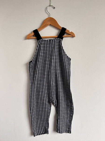 Turtledove Black and White Overalls • 2-3 years