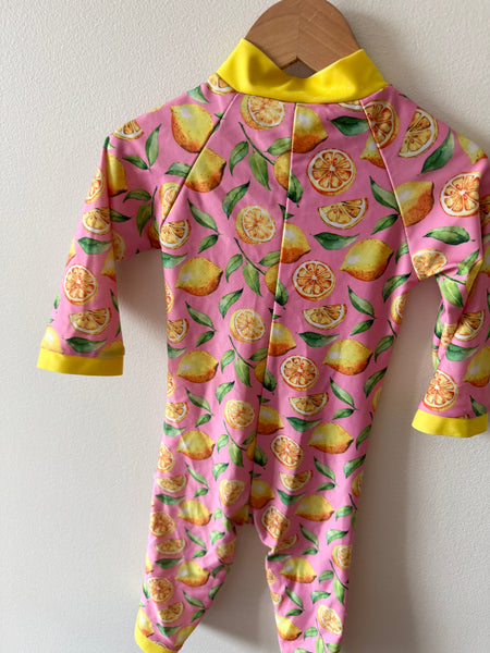 PLAY Honeysuckle Lemons Rashguard Swim Suit • 12-18 months