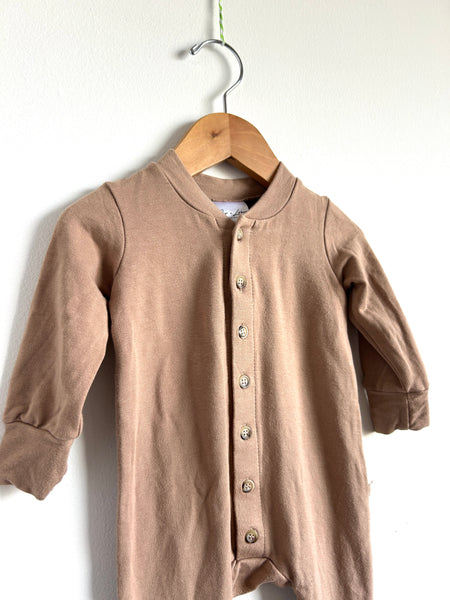 Jax and Lennon Light Brown Button Lounge Suit • 0-6 months