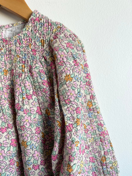 Zara Lightweight Cotton Floral Dress • 3-4 years